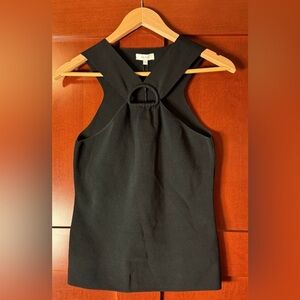 Reiss Black Knit Sleeveless Top with Strap Detail Size Medium NWT